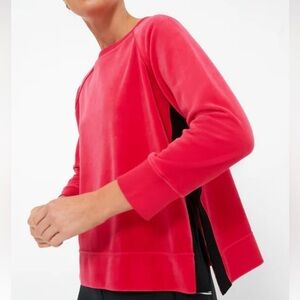 TUCKERNUCK Hot Pink Velour Maggie Pullover